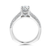 Oval Center Split Shank Engagement Ring